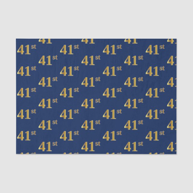 Blue, Imitate Gold 41. (41.) Event Seidenpapier (Vorderseite)