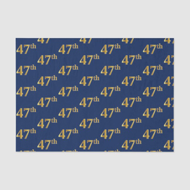Blue, Imitate Gold 47. (siebenundvierzigste) Veran Seidenpapier (Vorderseite)