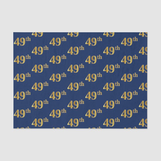 Blue, Imitate Gold 49. (neunundvierzigste) Veranst Seidenpapier (Vorderseite)