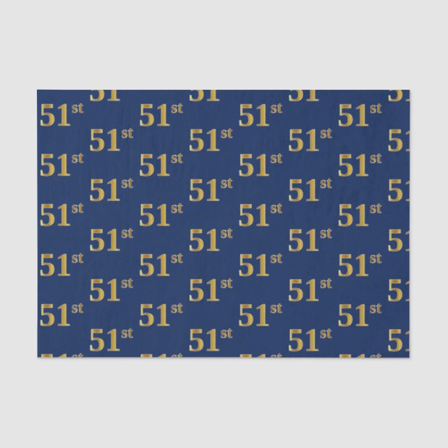 Blue, Imitate Gold 51. (51.) Event Seidenpapier (Vorderseite)