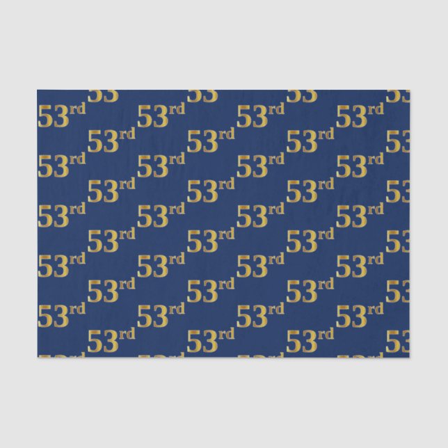 Blue, Imitate Gold 53. (Dritundfünfzigste) Veranst Seidenpapier (Vorderseite)
