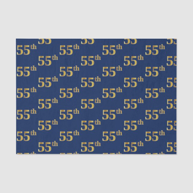 Blue, Imitate Gold 55. (Fünfundfünfzigste) Veranst Seidenpapier (Vorderseite)