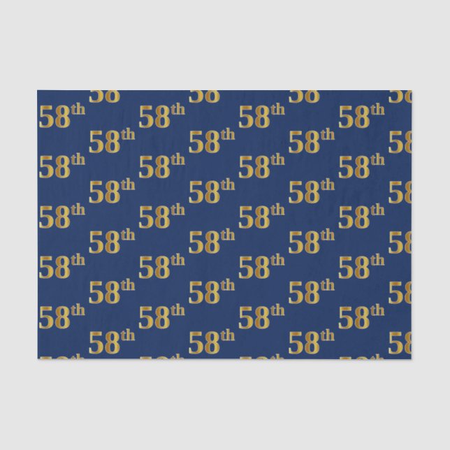 Blue, Imitate Gold 58. (Achtundfünfzigste) Veranst Seidenpapier (Vorderseite)