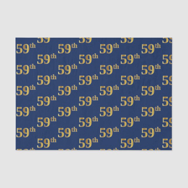 Blue, Imitate Gold 59. (Neunundfünfzigste) Veranst Seidenpapier (Vorderseite)