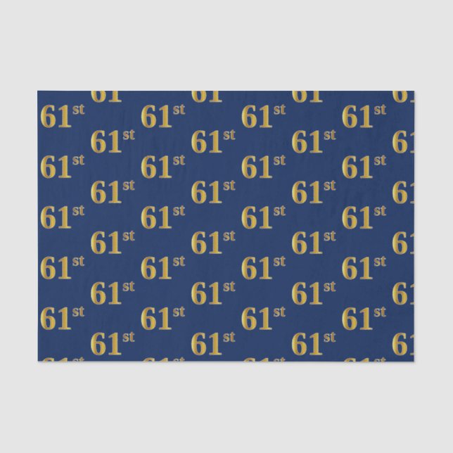 Blue, Imitate Gold 61. (Sixty-First) Event Seidenpapier (Vorderseite)