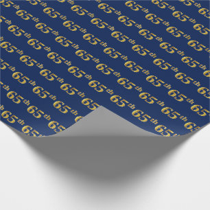 Blue, Imitate Gold 65. (65.) Event Geschenkpapier