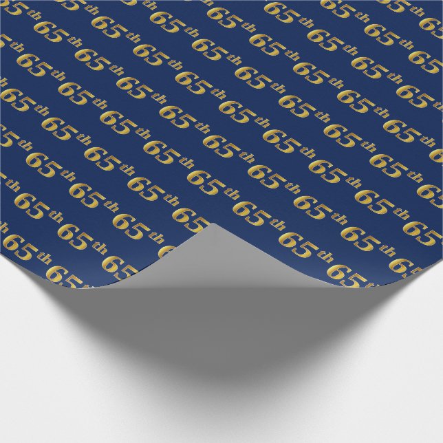 Blue, Imitate Gold 65. (65.) Event Geschenkpapier (Ecke)