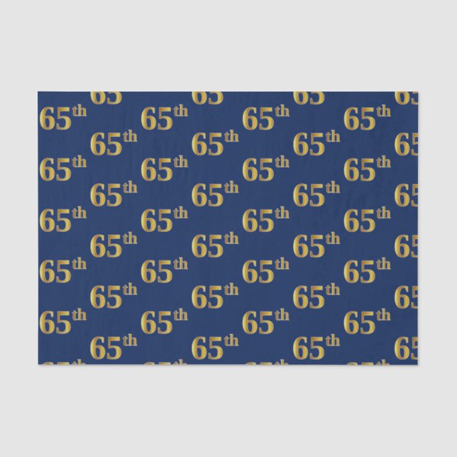 Blue, Imitate Gold 65. (65.) Event Seidenpapier (Vorderseite)