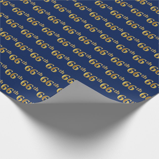 Blue, Imitate Gold 66. (66.) Veranstaltung Geschenkpapier (Ecke)
