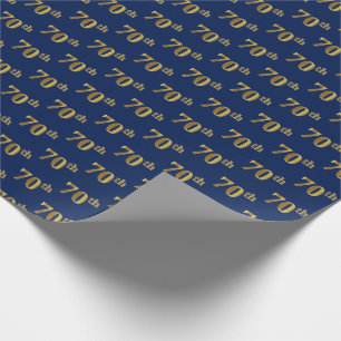 Blue, Imitate Gold 70. (Siebzigste) Veranstaltung Geschenkpapier