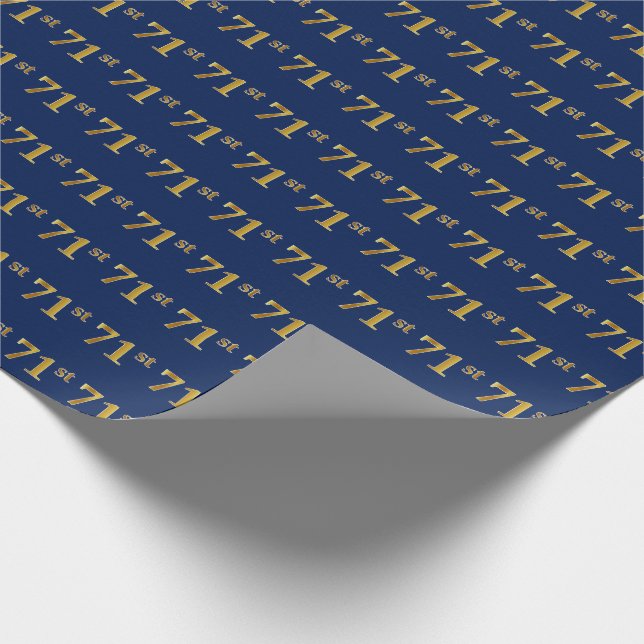 Blue, Imitate Gold 71. (71. Geschenkpapier (Ecke)
