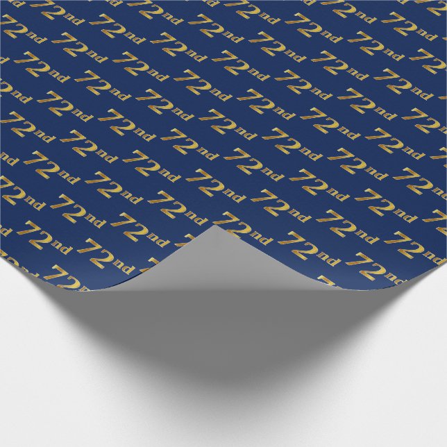 Blue, Imitate Gold 72. (72. Geschenkpapier (Ecke)