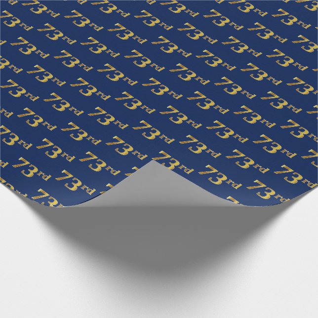 Blue, Imitate Gold 73. (73./3.) Event Geschenkpapier (Ecke)