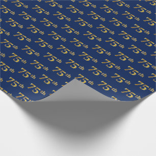 Blue, Imitate Gold 75. (75.-5.) Veranstaltung Geschenkpapier