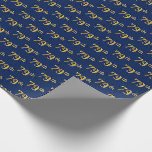 Blue, Imitate Gold 79. (neunundsiebzig) Event Geschenkpapier