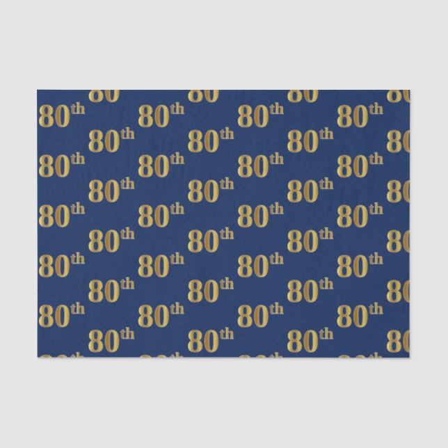 Blue, Imitate Gold 80. (Achtzigste) Veranstaltung Seidenpapier (Vorderseite)