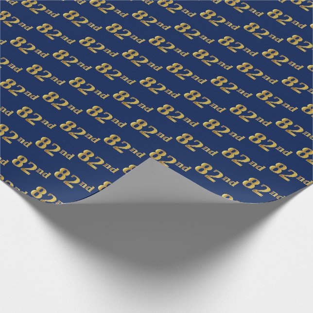 Blue, Imitate Gold 82. (82. Geschenkpapier (Ecke)