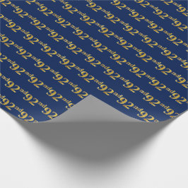 Blue, Imitate Gold 92. (Neunundneunzigste) Veranst Geschenkpapier