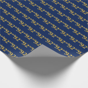 Blue, Imitate Gold 92. (Neunundneunzigste) Veranst Geschenkpapier