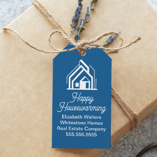 Blue Immobilienunternehmen Personalisierter Makler Geschenkanhänger