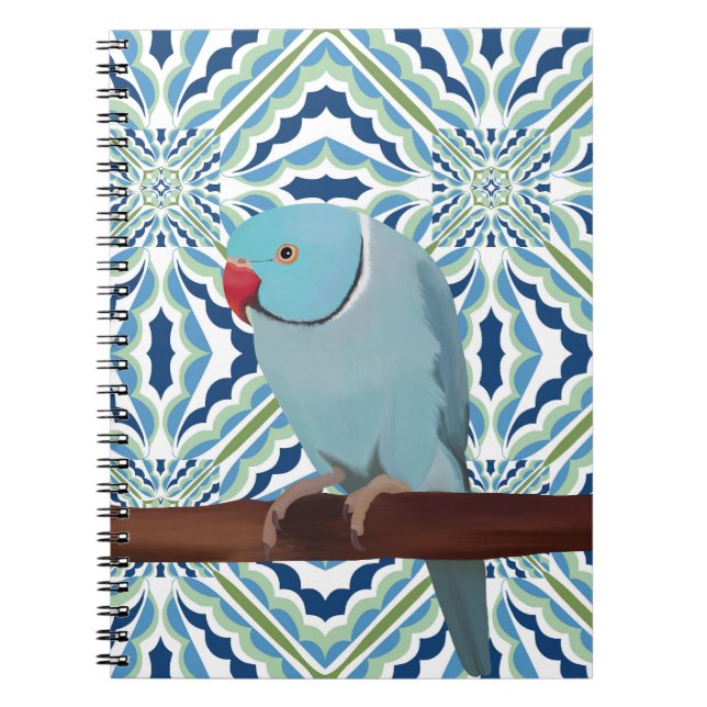 Blue Indian Ringneck Parakeet Notizblock (Vorderseite)