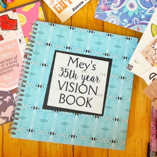 Blue Individuelle Name Birthday Vision Book Notizbuch