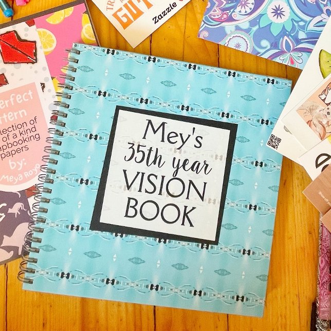 Blue Individuelle Name Birthday Vision Book Notizbuch (Von Creator hochgeladen)