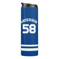 Blue Individuelle Name & Number Sports Fan