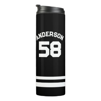 Blue Individuelle Name & Number Sports Fan Thermosbecher