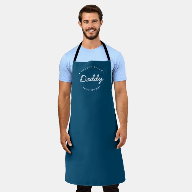 Blue Individuelle Name Year Master Baker Daddy Schürze (Getragen)