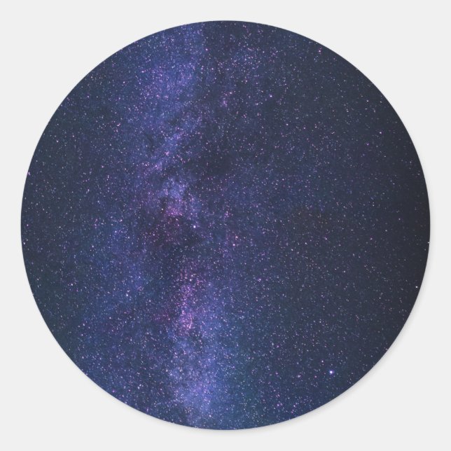 Blue Infinite Galaxy Runder Aufkleber (Vorderseite)