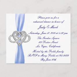 Blue Infinity Heart Probe Dinner Einladung