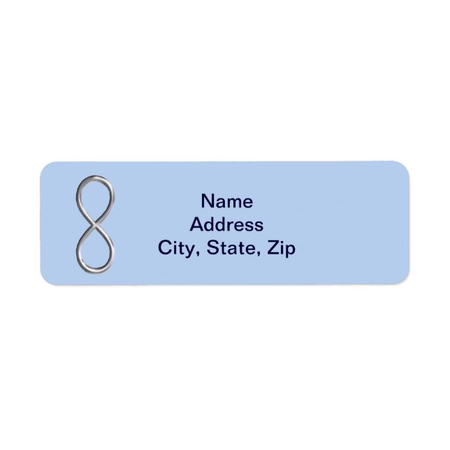 Blue Infinity Wedding Address Labels (Vorne)