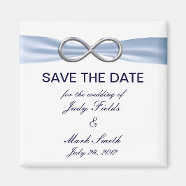Blue Infinity Wedding Enregistrer La Date Magnet