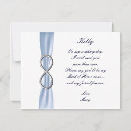 Blue Infinity Wedding Trauzeugin Card Einladung