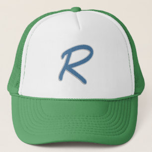 Blue Initial "R" Truckerkappe