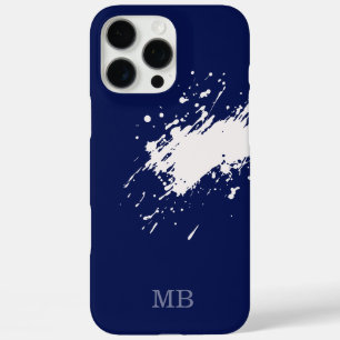 Blue Initials Monogramm iPhone 16 pro max Gehäuse Hülle
