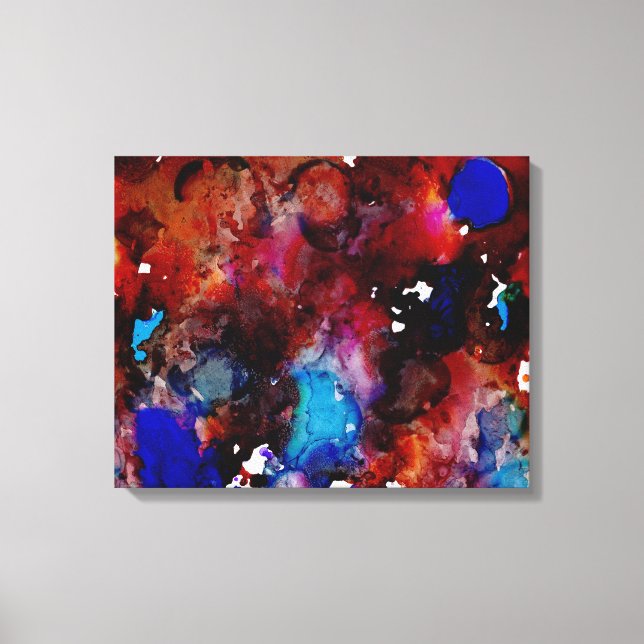 Blue Ink Liebe Leinwanddruck (Vorderseite)