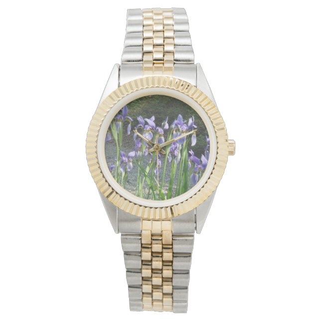 Blue Iris Armbanduhr (Vorderseite)