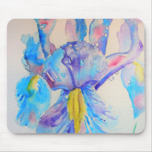 Blue Iris Art Blumengestalt Mousepad