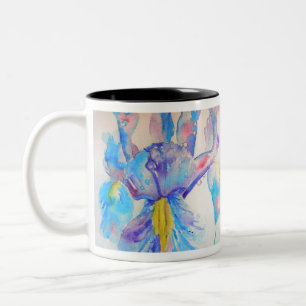 Blue Iris Art Blumengestalt Zweifarbige Tasse