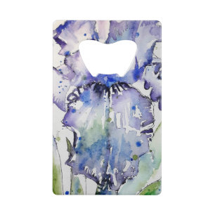 Blue Iris Art floral Aquarelle Art