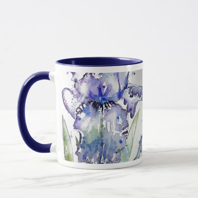 Blue Iris Arte e Cultura Blume Tasse (Links)