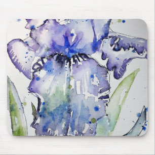 Blue Iris Blume Art Collection Mousepad