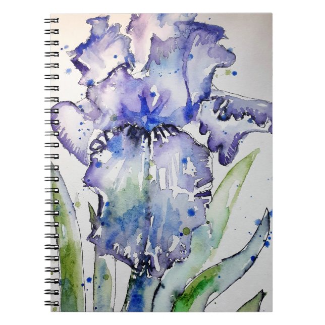 Blue Iris Blume Art Collection Notizblock (Vorderseite)