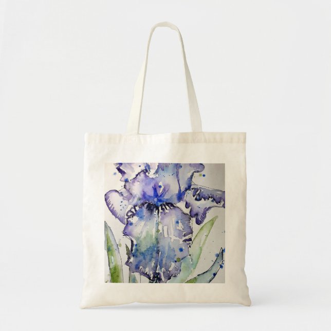 Blue Iris Blume Art Collection Tragetasche (Vorne)