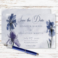 Blue Iris Blume Blue Modern Wedding