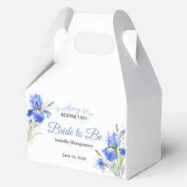 Blue Iris Bride to Be Something Blue Bridal Shower Geschenkschachtel