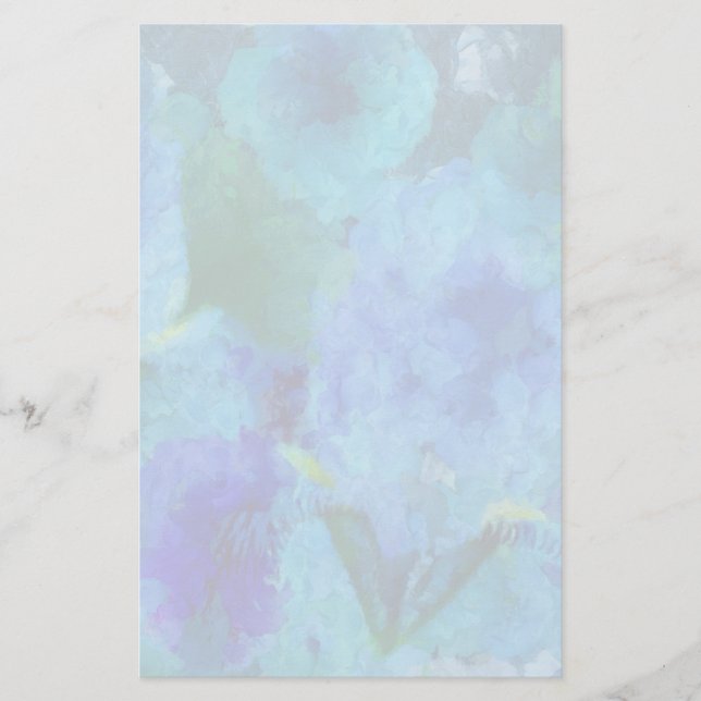 Blue Iris Briefpapier (Vorderseite)