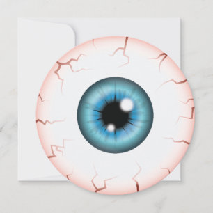 Blue Iris Eyeball Bloodshot Eye Halloween-Party Einladung